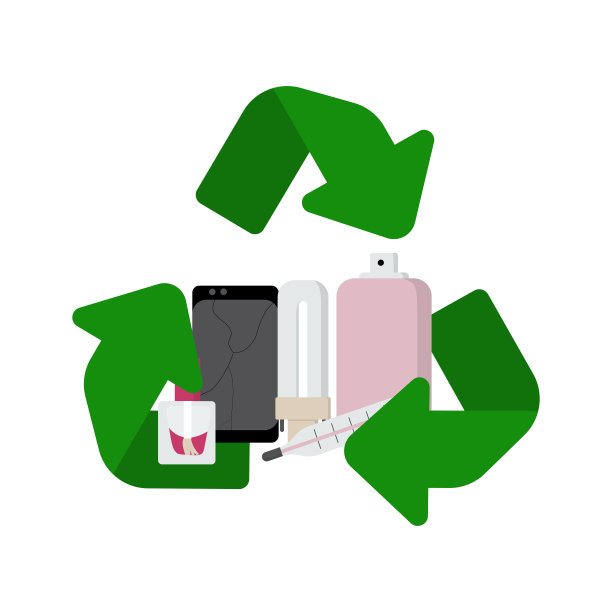 危险的回收标志。图片下载