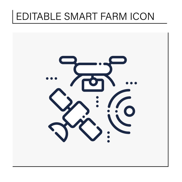 无人机摄影线图标图片下载