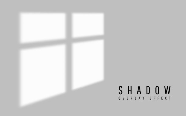 阴影覆盖的效果。透明的窗影。矢量图图片下载