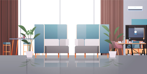 空的联合办公中心现代办公室内图片下载