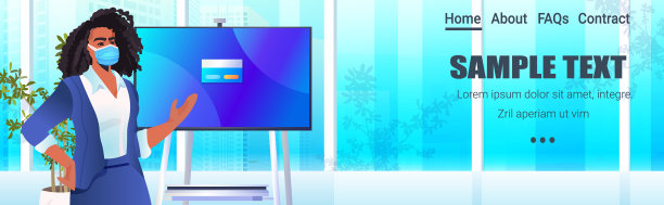 从事面具制作的非裔美国女商人图片下载