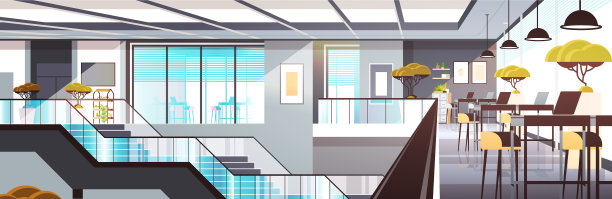 空的共同工作空间内部现代智能图片下载