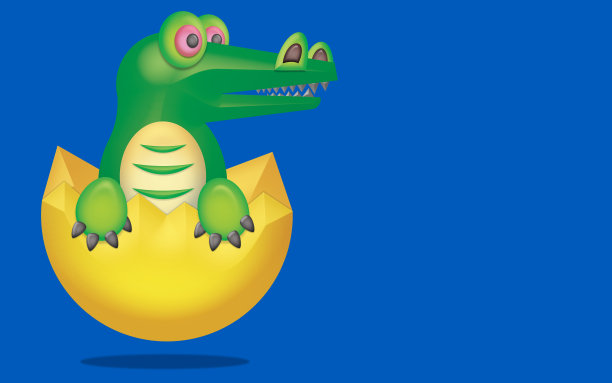 小鳄鱼。图片下载