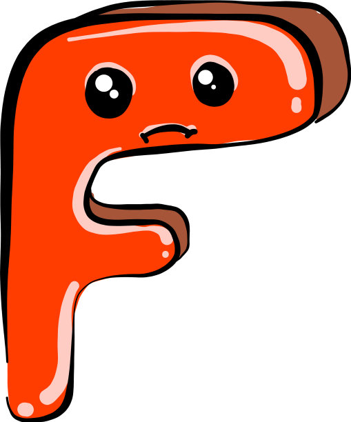 字母f在白色背景上图片下载