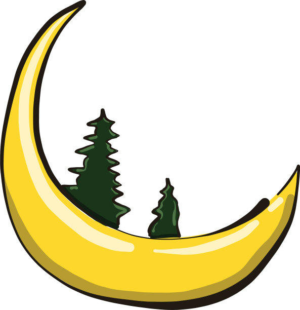 美丽的月亮在白色的背景图片下载