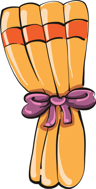 白色背景上的橙色窗帘图片下载