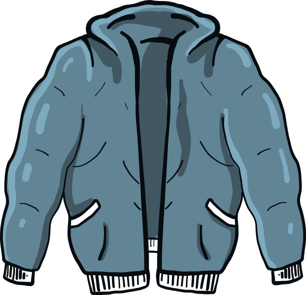 白色背景上的厚夹克图片下载