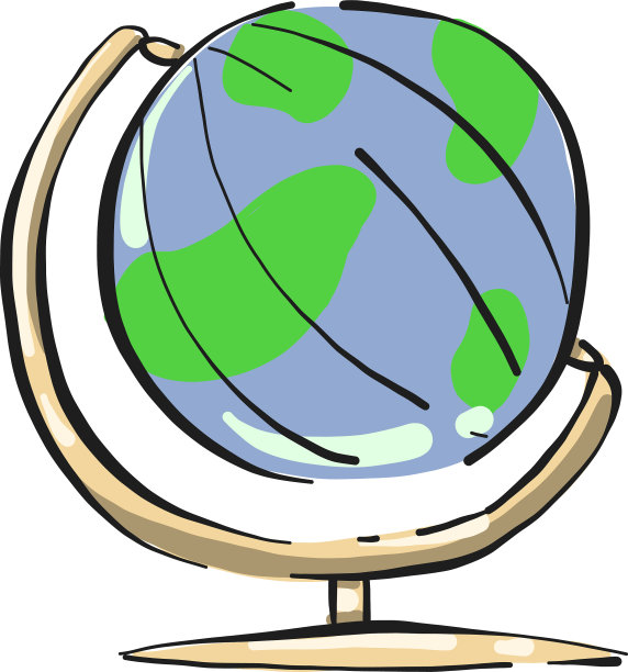 白色背景上的大地球仪图片下载