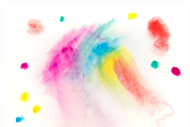 彩色背景在水彩风格的复古设计图片下载