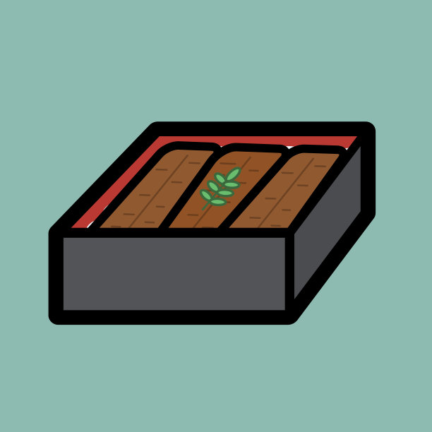 简单可爱的鳗鱼碗剪辑艺术图片下载