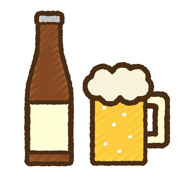 简单可爱的啤酒剪贴艺术，书写风格图片下载