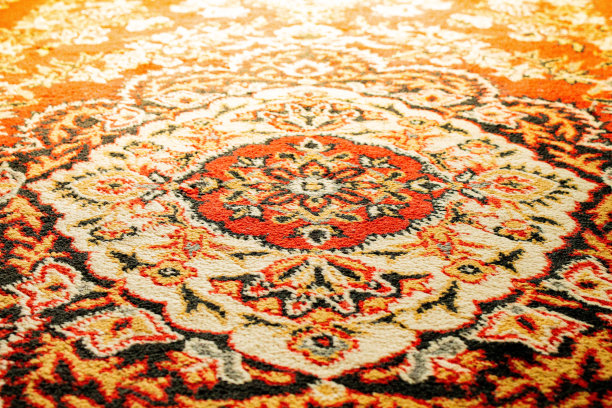 墙地毯。带有抽象图案的红地毯。图片下载