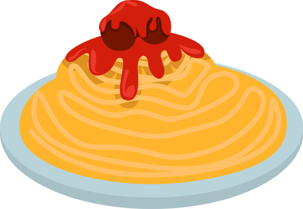 白底番茄酱意大利面图片下载