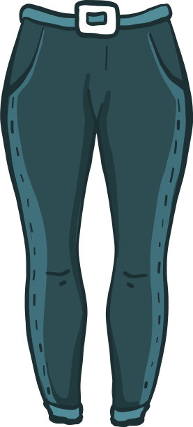 白色背景下的女性的修身裤图片下载