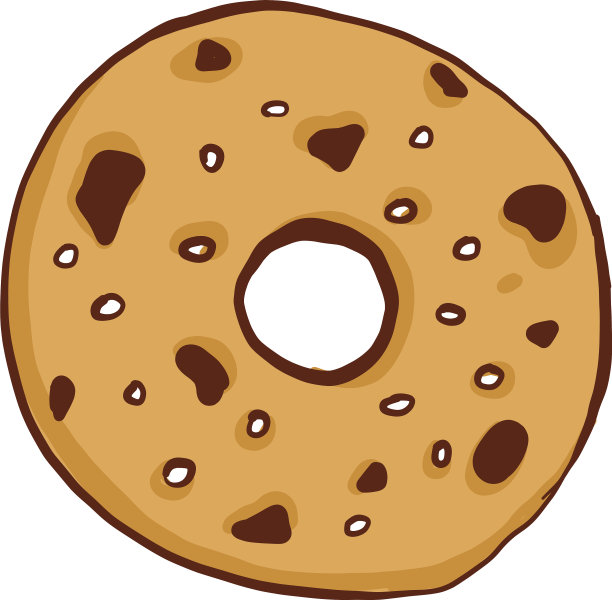 白色背景上的圆形巧克力饼干图片下载