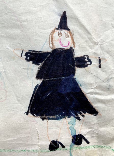 女巫孩子的绘画80年代图片下载