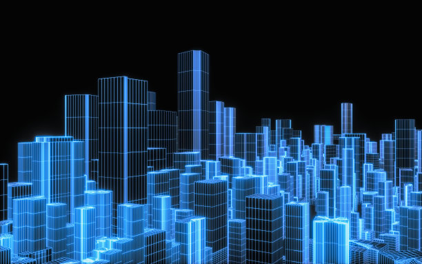 香港的三维抽象设计图片下载