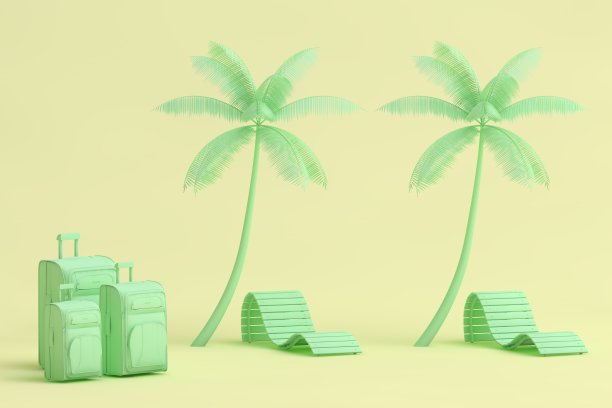 3D夏季，旅游和假日概念图片下载