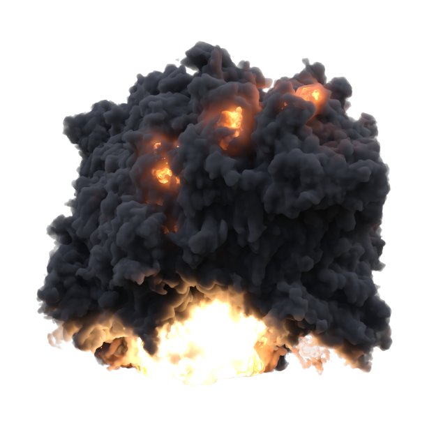 爆炸3d插图孤立在白色背景图片下载