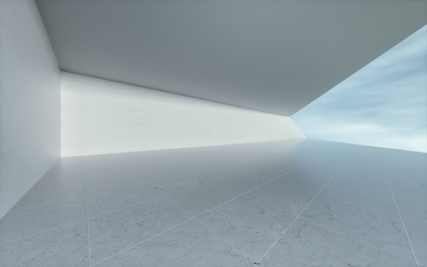 三维渲染混凝土建筑图片下载