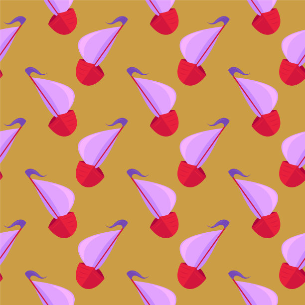 小船上有一种暗黄色的无缝图案图片下载