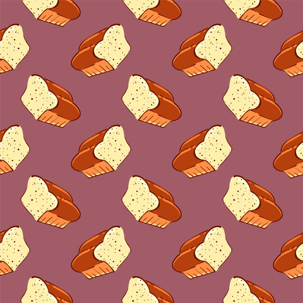 面包无缝模式上的深粉色图片下载