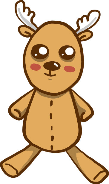 白色背景上的鹿玩具图片下载