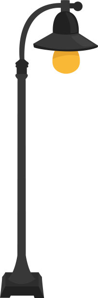 白色背景上的路灯图片下载