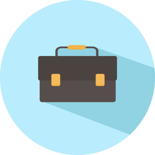 白色背景下的黑色公文包图片下载