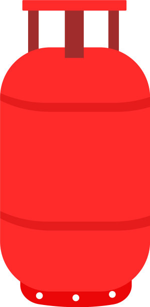 气缸石油气在白色的背景图片下载