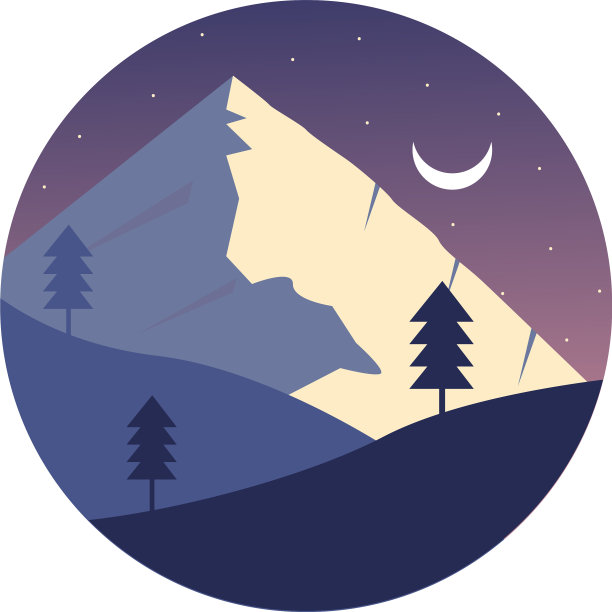 雪山在白色的背景图片下载