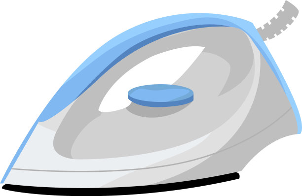 白色背景上的现代熨斗图片下载