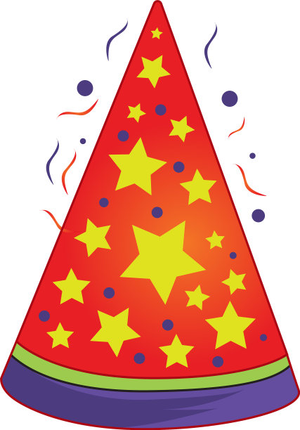 白色背景的生日帽图片下载