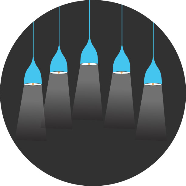 白色背景上的蓝色灯光图片下载