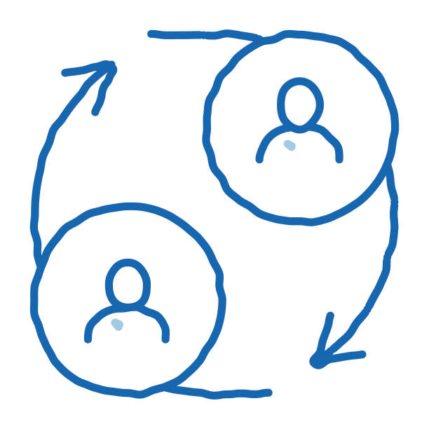 假涂鸦图标上换人照片手绘插图图片下载