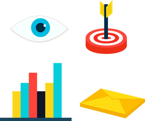 白色背景上的小目标图片下载