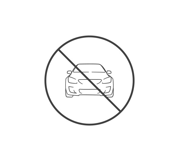 圈禁止无车标志。禁止停车标志。矢量图图片下载