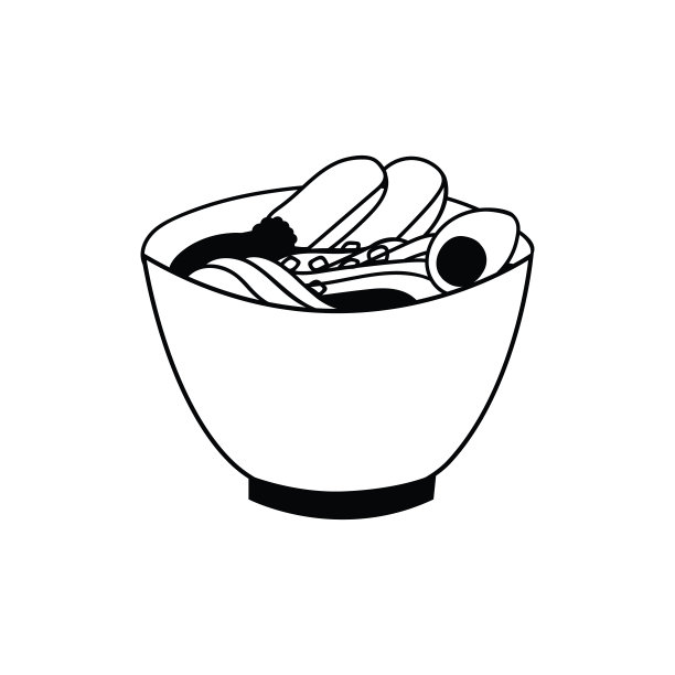 涂鸦风格的拉面。图片下载