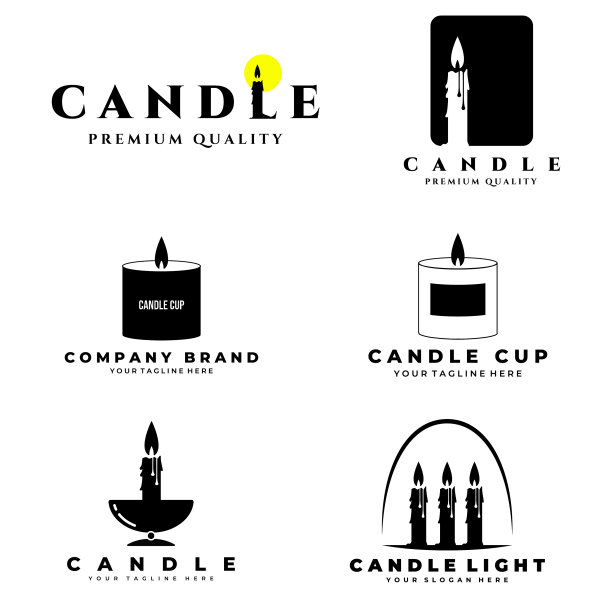 烛光标志套装设计图片下载
