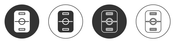 黑色曲棍球桌图标孤立在白色图片下载