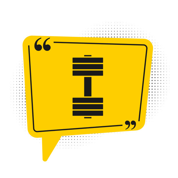 黑色哑铃图标孤立在白色背景图片下载