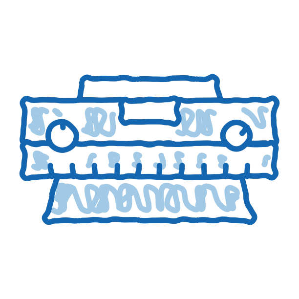 瓷砖长度测量涂鸦图标手绘插图图片下载