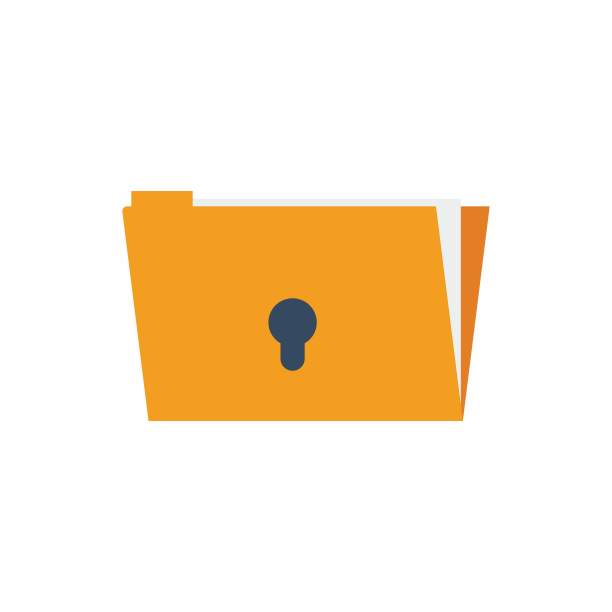 安全文件夹图标矢量插图图片下载