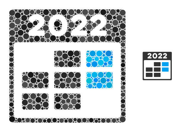 2022周日历组成圆点图片下载