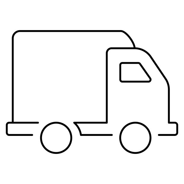 送货卡车图标矢量插图图片下载