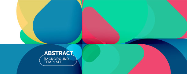 现代几何圆形和动态线条图片下载