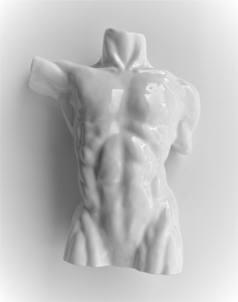 躯干上半身男性白瓷图片下载