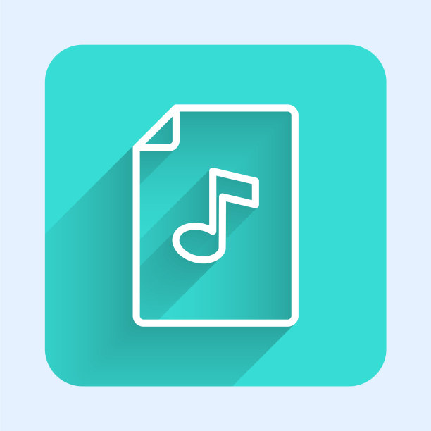 白线音乐书与备注图标隔离图片下载