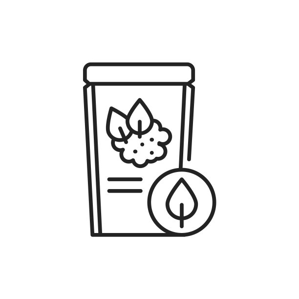 抹茶茶包装彩色线条图标象形图图片下载