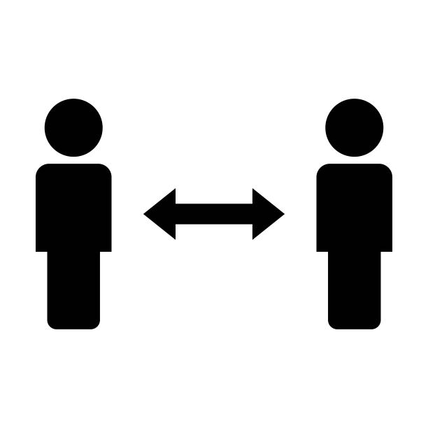 社会距离图标向量符号符号符号在一个象形文字图片下载